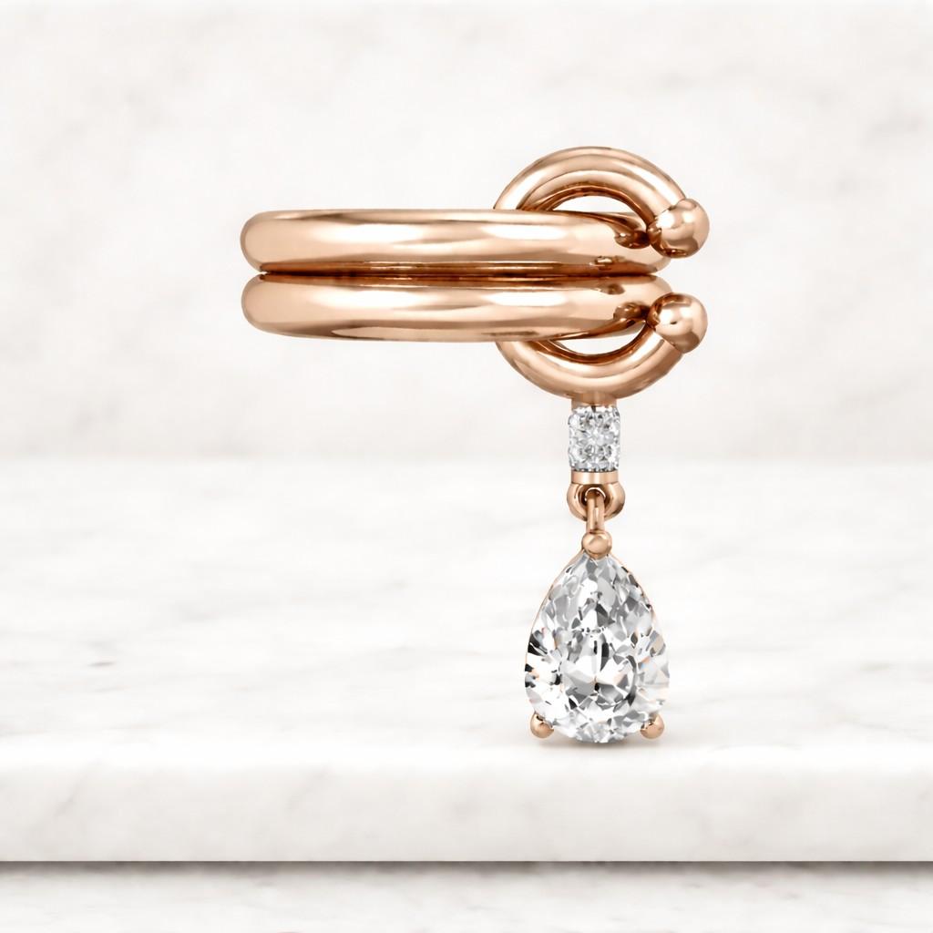 dainty & minimalist heart love knot ring