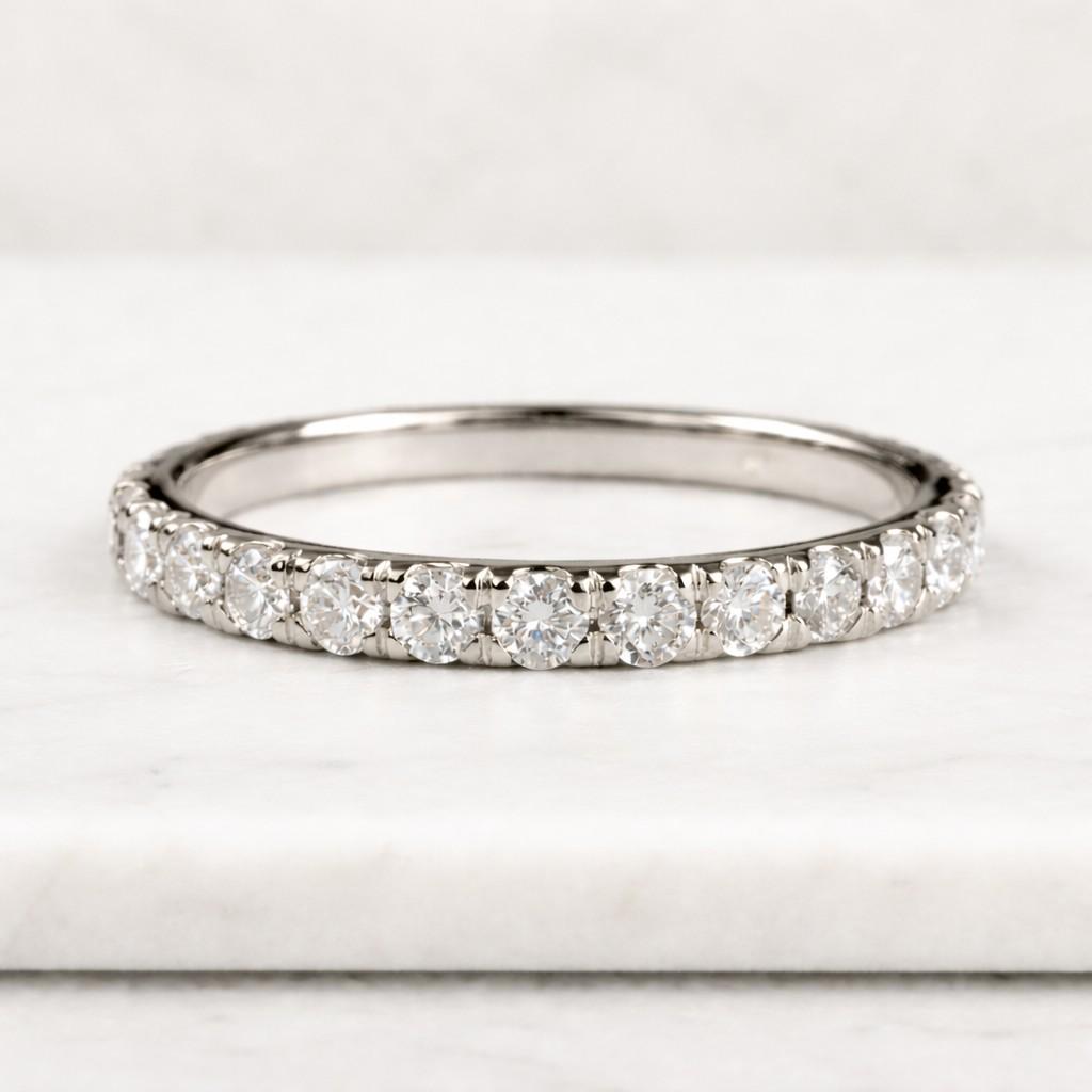 1.81 ctw lab grown diamond full eternity band | e-f vvs2 certified round brilliant cut diamond wedding ring | eternity ring
