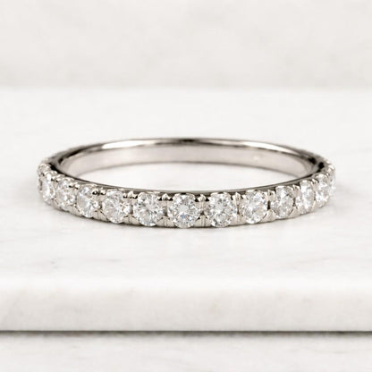 1.81 CTW Lab Grown Diamond Full Eternity Band | E-F VVS2 Certified Round Brilliant Cut Diamond Wedding Ring | Eternity Ring
