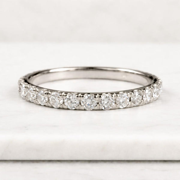 1.81 CTW Lab Grown Diamond Full Eternity Band | E-F VVS2 Certified Round Brilliant Cut Diamond Wedding Ring | Eternity Ring
