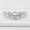 Celtic Knot Lab Grown Diamond Chevron Wedding Band in White Gold