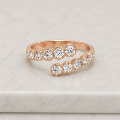 lab grown ring open ring wrap ring bypass ring diamond ring stacking ring band ring