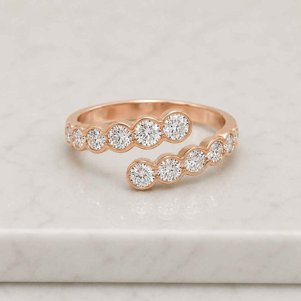 lab grown ring open ring wrap ring bypass ring diamond ring stacking ring band ring