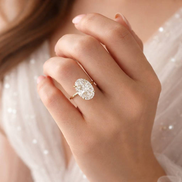 2.5 Carat Oval Diamond Ring, Oval Engagement Ring, 14k Gold Ring, Wedding Ring, Solitaire Ring, Anniversary Gift
