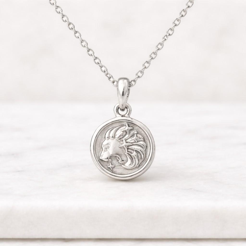 leo-zodiac-necklace-silver-lion-medallion-pendant-closeup