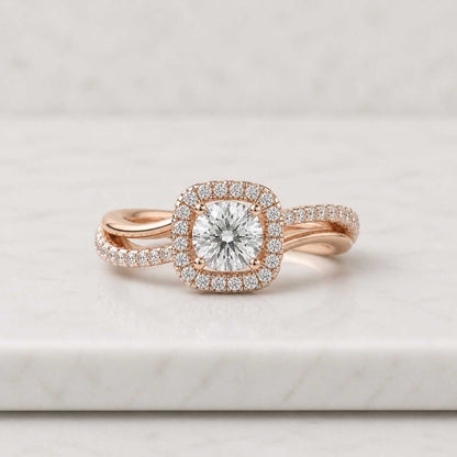 luxury engagement ring fine engagement ring elegant engagement ring sparkling ring center diamond ring halo bridal ring designer engagement ring
