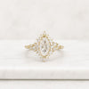 Marquise Cut Lab Grown Diamond Vintage Halo Engagement Ring