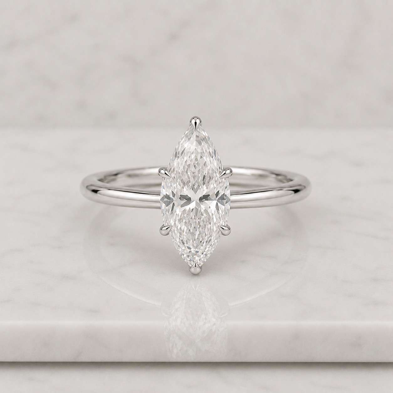 marquise lab grown diamond engagement ring 10k 14k 18k solid gold ring igi certified genuine diamond ring solitaire ring anniversary gift
