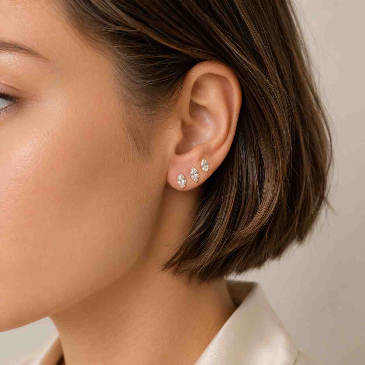 marquise diamond studs v prong 14k 18k solid gold earrings dainty diamond earrings tiny stud earrings solitaire marquise earrings small stud
