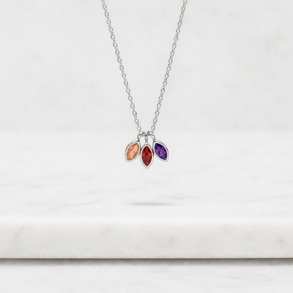 Custom Birthstone Necklace, Family Birthstone Necklace, Mother Necklace, Birthstone Jewelry, Couples Birthstone Necklace, Bridesmaid Gift
