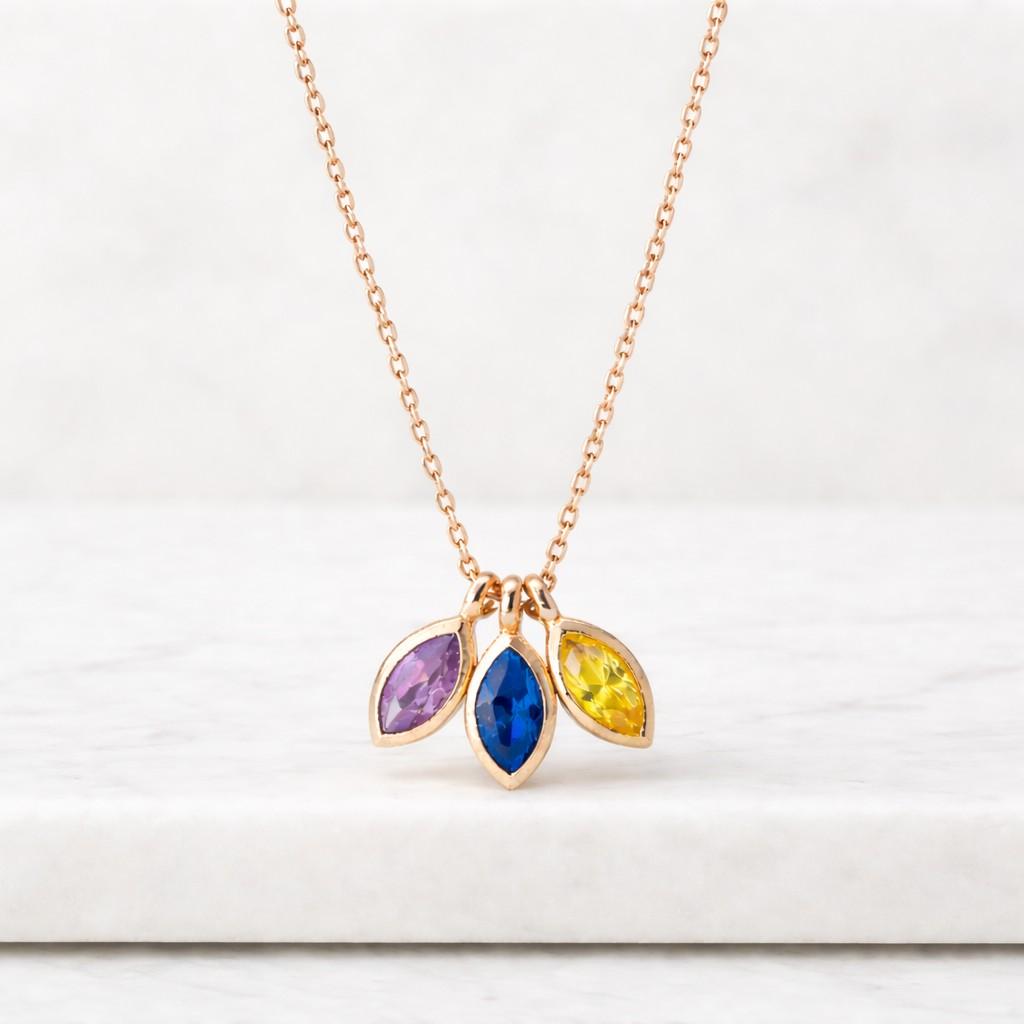 marquise necklace gemstone necklace birthstone necklace pendant necklace charm necklace dainty necklace minimal necklace women necklace fine jewelry