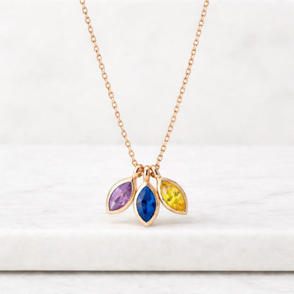 marquise necklace gemstone necklace birthstone necklace pendant necklace charm necklace dainty necklace minimal necklace women necklace fine jewelry