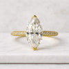 Marquise Cut Lab Grown Diamond Pave Engagement Ring