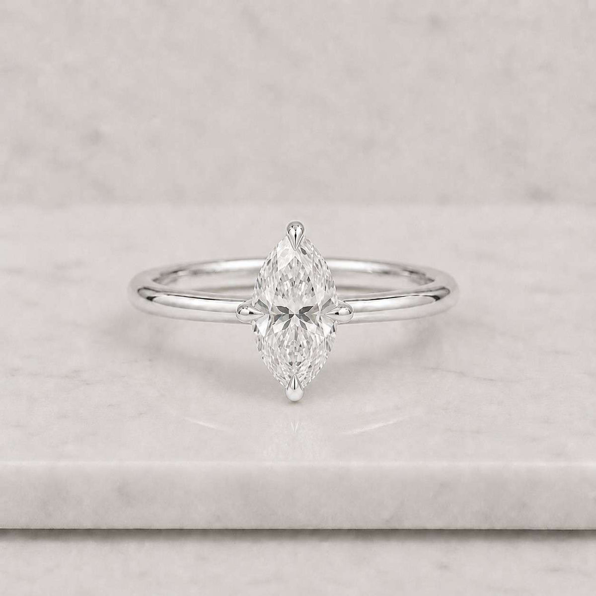 marquise solitaire engagement ring, igi certified lab grown diamond, promise ring for women, anniversary gifts, antique diamond ring
