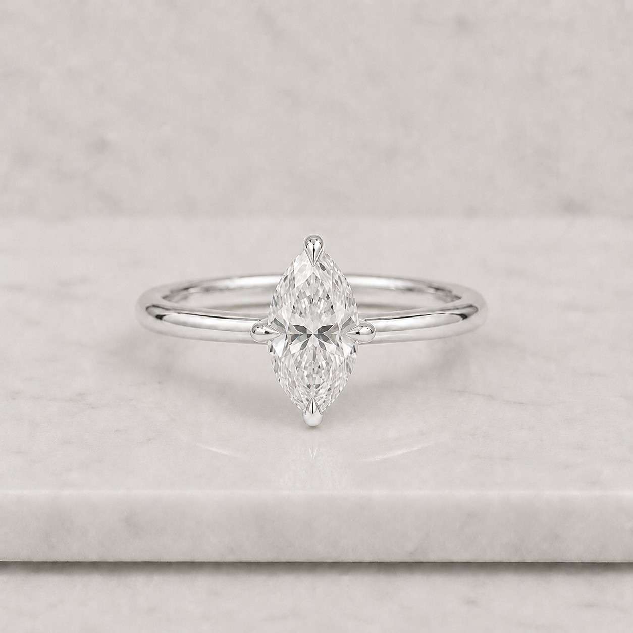 Marquise Solitaire Engagement Ring, IGI Certified Lab Grown Diamond, Promise Ring for Women, Anniversary Gifts, Antique Diamond Ring
