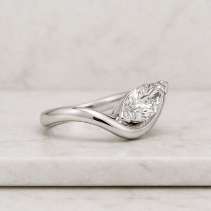 marquise solitaire marquise engagement marquise diamond marquise stone marquise jewelry curved shank open band contour ring