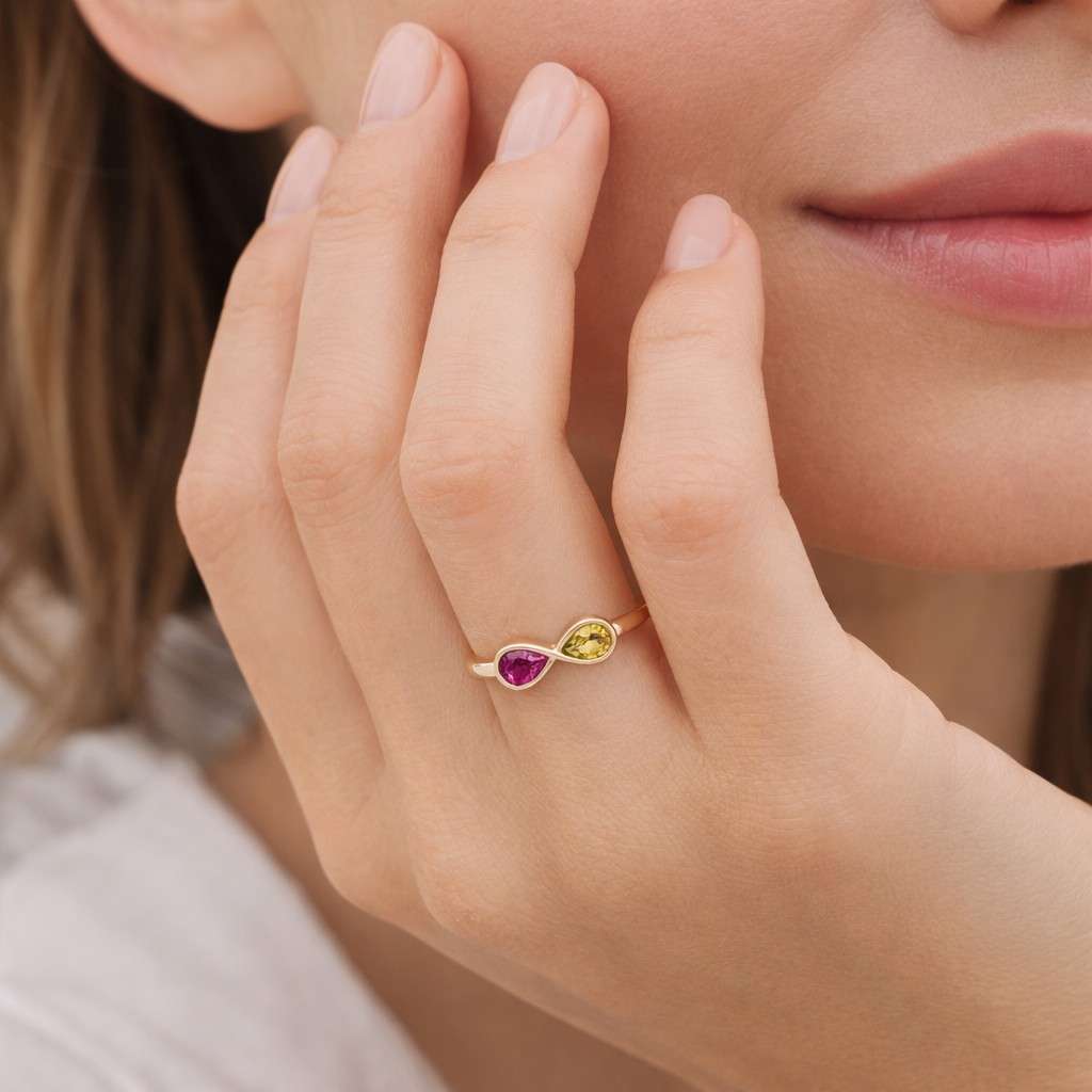 matching jewelry custom birthstone ring personalized ring keepsake ring sentimental ring anniversary ring relationship ring infinity band petite jewelry elegant band modern jewelry