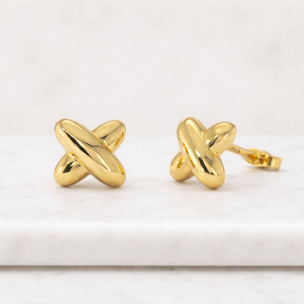 modern gold jewelry heirloom earrings premium gold studs handcrafted gold earrings custom gold earrings lightweight gold studs