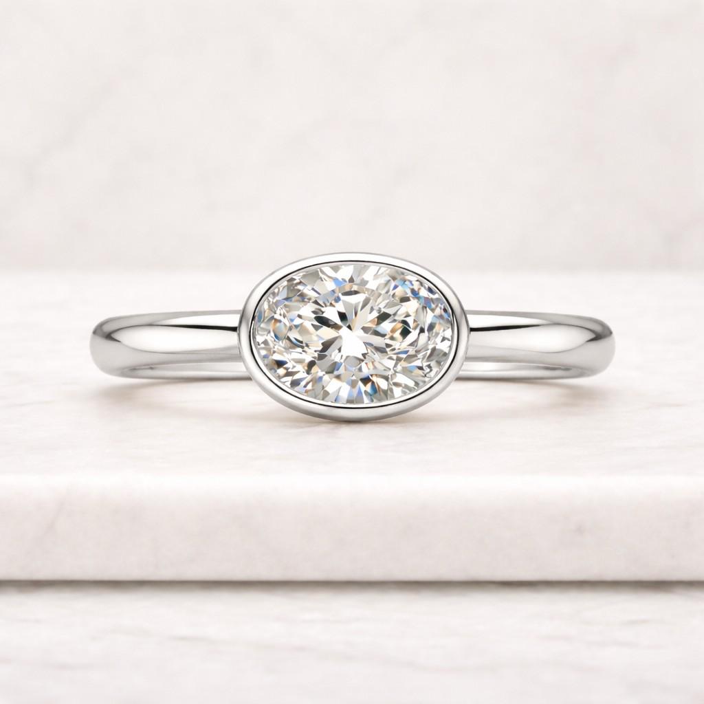 modern jewelry minimalist jewelry simple jewelry dainty jewelry polished gold smooth ring bright gemstone clear stone ring