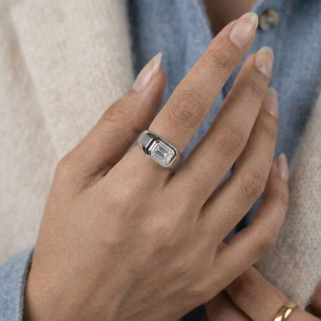 modern ring luxury ring artisan ring geometric ring fashion ring daily ring sleek ring flat band ring thick band ring comfort fit ring