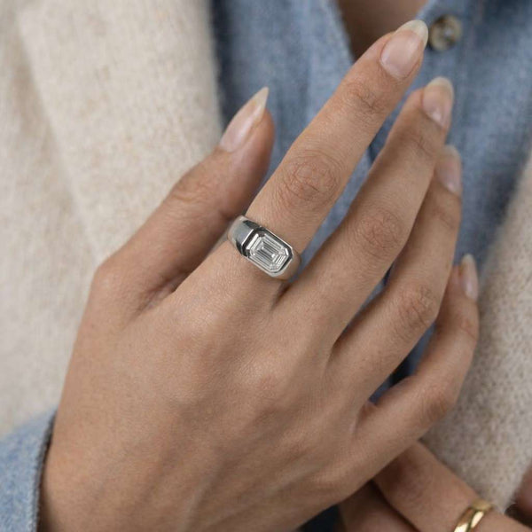 modern ring luxury ring artisan ring geometric ring fashion ring daily ring sleek ring flat band ring thick band ring comfort fit ring