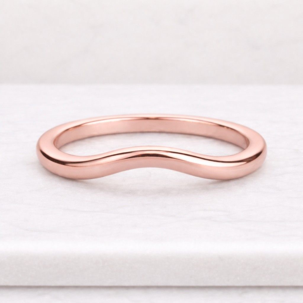 curved wedding band/18k yellow gold matching band/18k yellow gold matching ring/18k solid gold wedding ring/curved matching band/plain ring