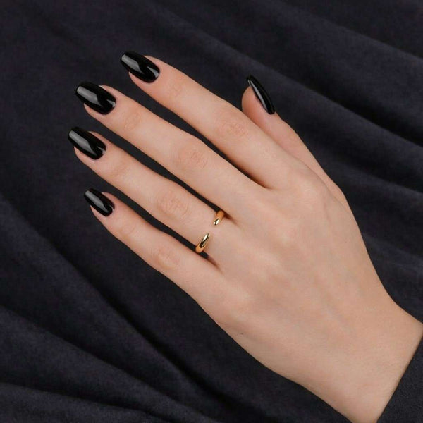 modern ring women ring fashion ring everyday ring polished ring smooth ring open band ring bypass ring contour ring curved ring