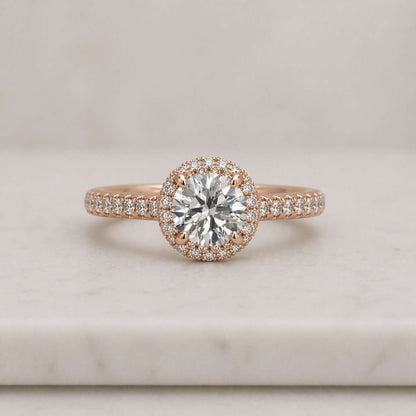 1.50 Carat Round Cut Diamond Ring Double Halo Set Ring 14K White Gold 14K Solid Gold Anniversary Ring Gift For Women Propose Ring For Her