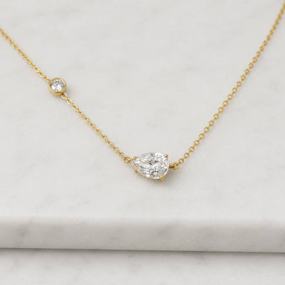 moissanite necklace moissanite pendant moissanite solitaire pear moissanite necklace cubic zirconia necklace