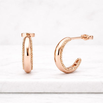 natural diamond hoops conflict free diamonds sustainable diamonds lab grown hoops moissanite jewelry