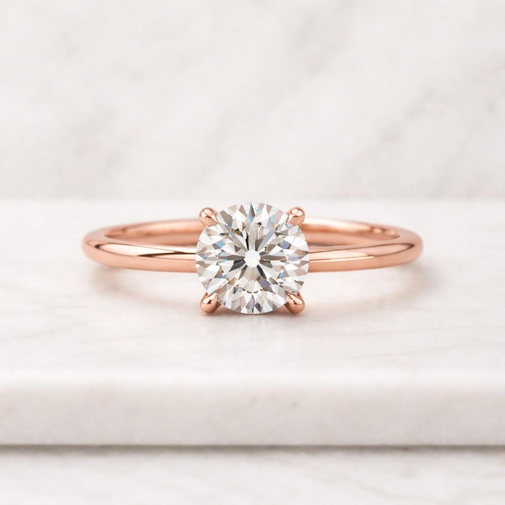 3 carat round lab grown diamond igi certified d, vvs2 lab created brilliant cut engagement ring, round solitaire engagement ring for her.
