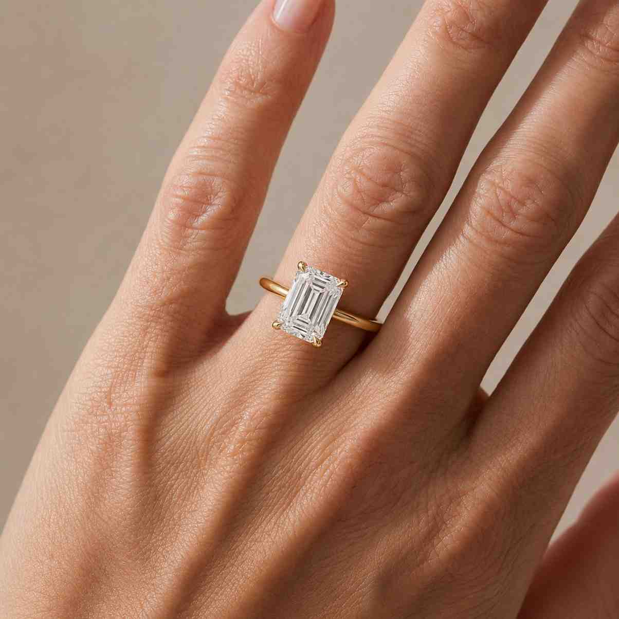 emerald cut moissanite engagement ring, emerald cut engagement ring, emerald cut solitaire, 1ct/2ct emerald cut, solitaire engagement ring
