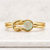Round Opal Gemstone Knot Ring
