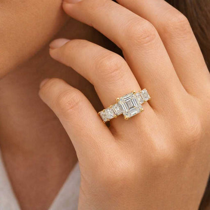 3.44CT Cushion Cut Lab Grown Diamond Engagement Ring 14K Solid Gold Ring IGI Certified Diamond Halo Set Propose Ring For Her Promise Ring
