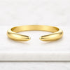 Yellow Gold Open Cuff Minimalist Ring