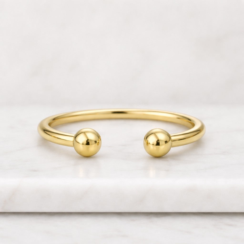 open ring gold ring ball ring bead ring cuff ring adjustable ring bypass ring minimalist ring modern ring simple ring