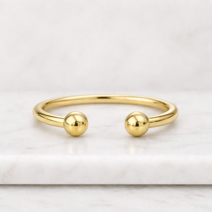 open ring gold ring ball ring bead ring cuff ring adjustable ring bypass ring minimalist ring modern ring simple ring