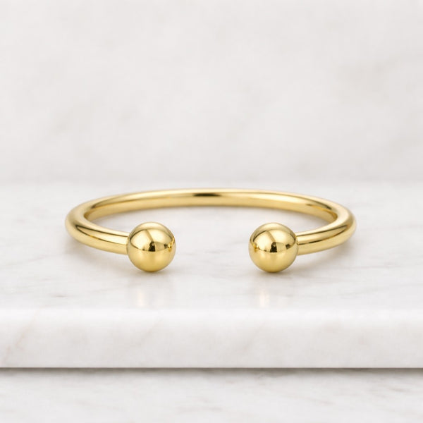 open ring gold ring ball ring bead ring cuff ring adjustable ring bypass ring minimalist ring modern ring simple ring