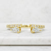 Pear Cut Lab Grown Diamond Open Cuff Band