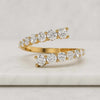 Round Cut Lab Grown Diamond Open Wrap Ring