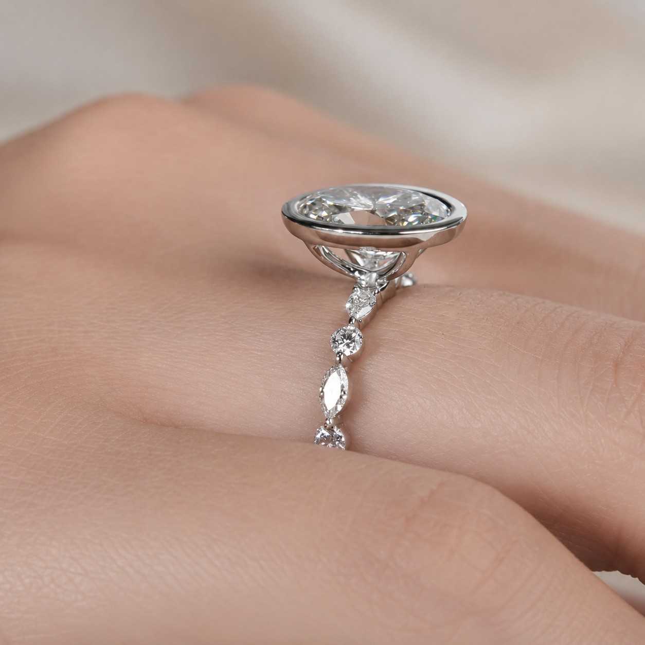oval cut oval solitaire bezel diamond oval jewelry bridal jewelry engagement jewelry wedding jewelry fine ring luxury ring dainty ring simple ring modern jewelry elegant jewelry
