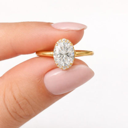 oval engagement ring gold engagement ring solitaire engagement ring oval diamond ring oval moissanite ring thin gold ring elegant engagement ring classic engagement ring luxury engagement ring