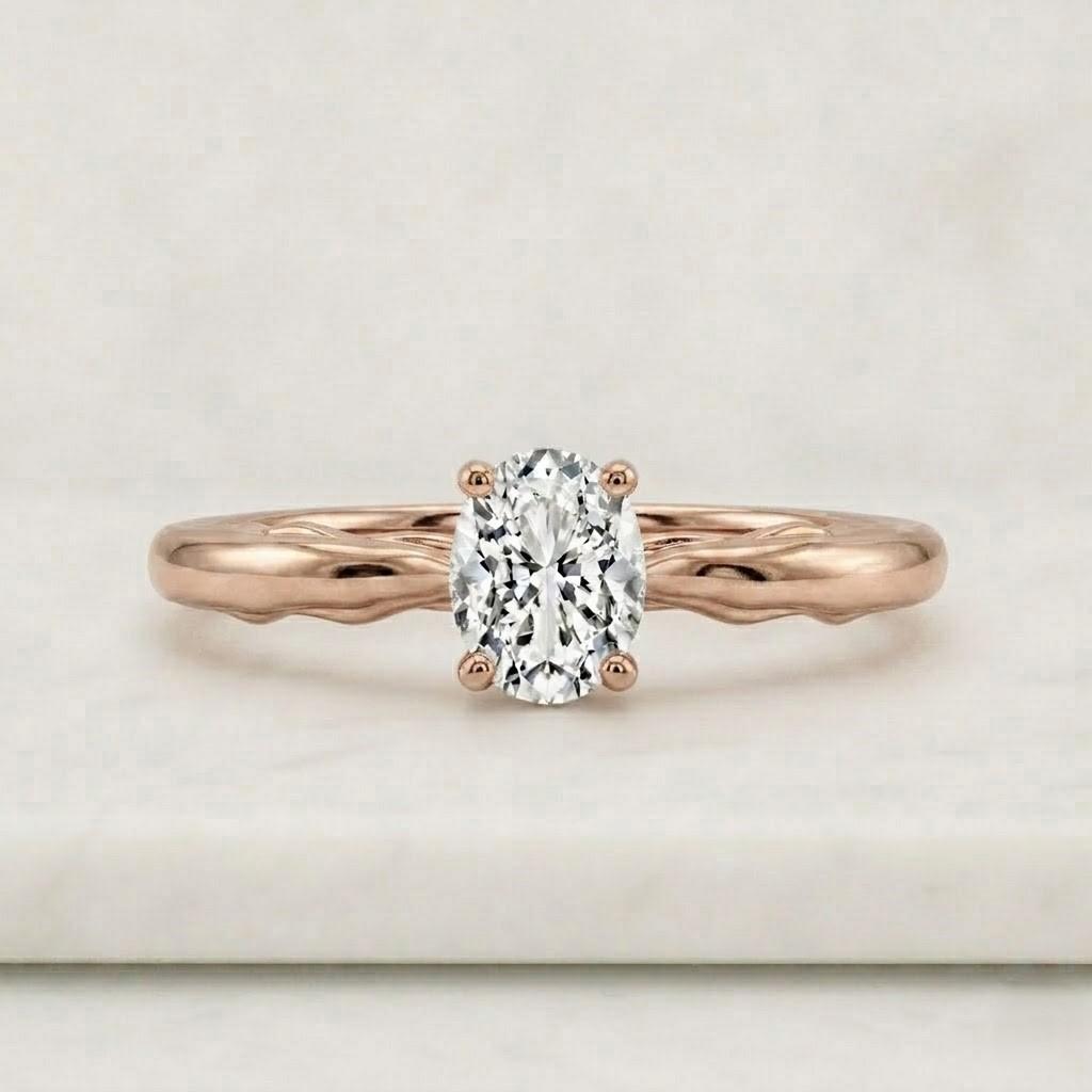 2.5 ct oval moissanite engagement ring, solitaire bridal promise ring for women, anniversary gift