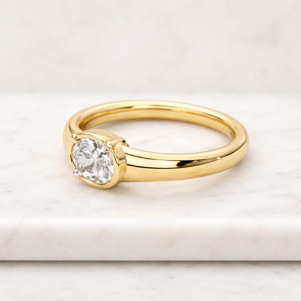18kt Yellow Gold 3.30 Ct Oval Cut Moissanite Bezel Set Solitaire Ring Oval Cut East West Engagement Ring Basket Set Solid Gold Anniversary
Oxen

