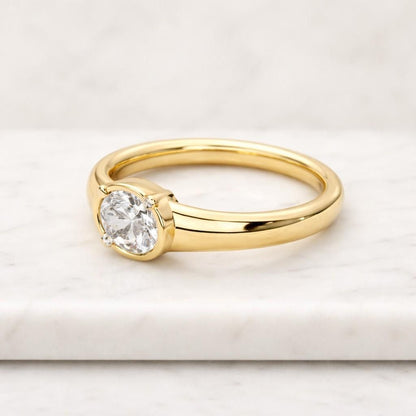 18kt Yellow Gold 3.30 Ct Oval Cut Moissanite Bezel Set Solitaire Ring Oval Cut East West Engagement Ring Basket Set Solid Gold Anniversary
Oxen
