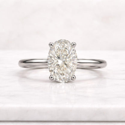 Oval Shape Simulated Diamonds Engagement Ring Solitaire Set Wedding Ring Four Prong Setting 5.00ct Bridal Ring Set In 14K Solid Yellow Gold
