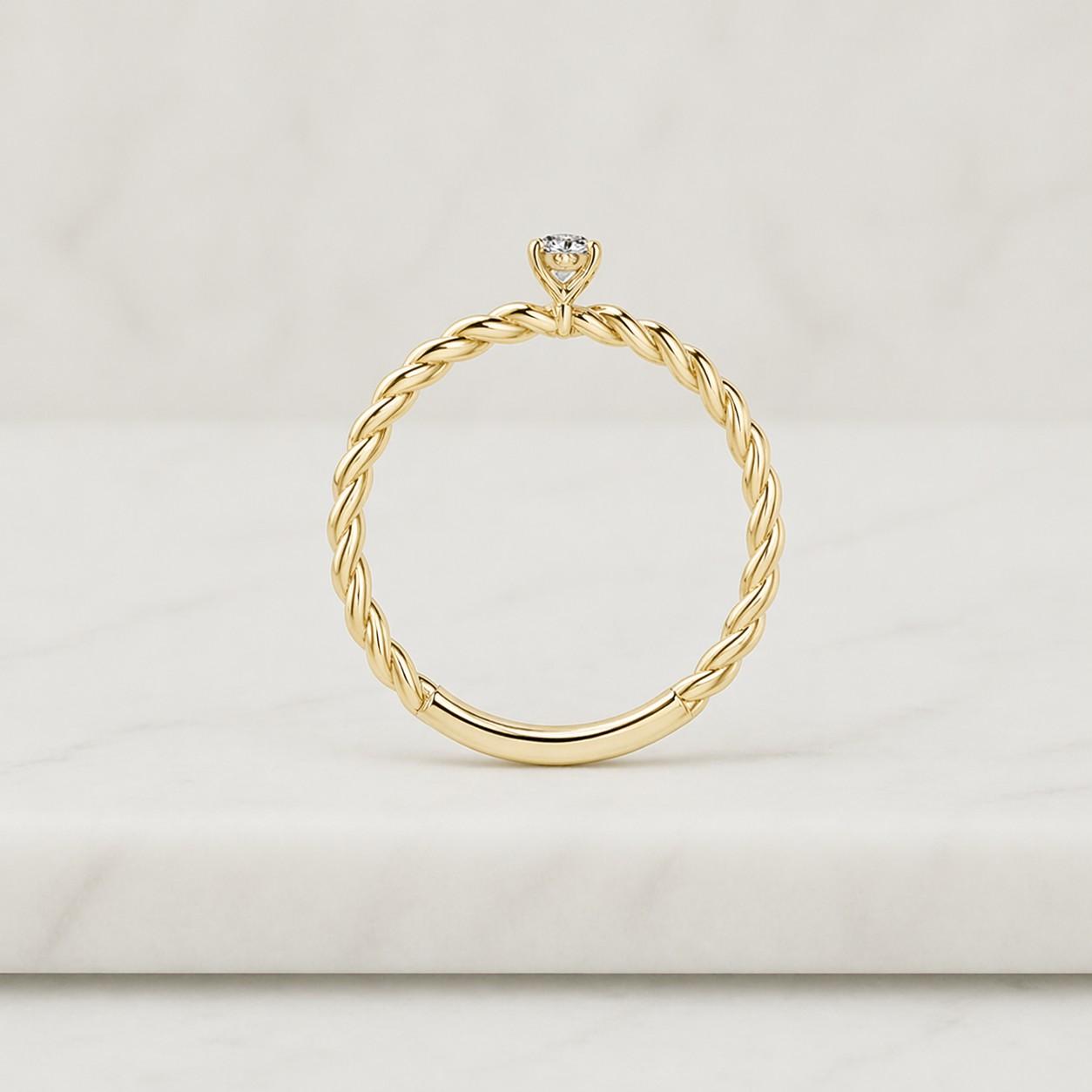 twisted rope style solitaire ring, oval cut lab grown diamond engagement ring, 14k white gold antique bridal ring, modern handmade ring