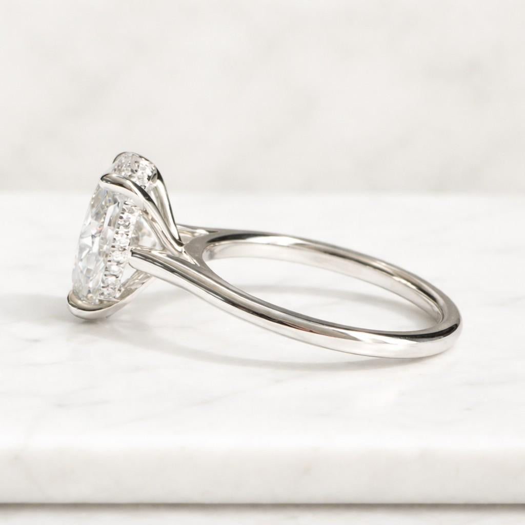 2ct igi certified e/vvs2 oval cut lab created diamond engagement ring ring 14k yellow gold setting dainty jewelry gift, trendy style
