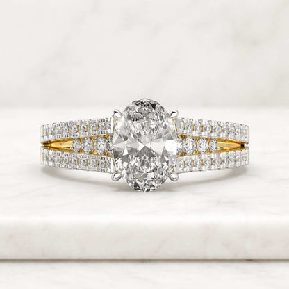 oval engagement ring split shank ring pave ring halo style ring solitaire ring statement ring bridal ring women ring luxury ring fine jewelry gemstone ring center stone ring