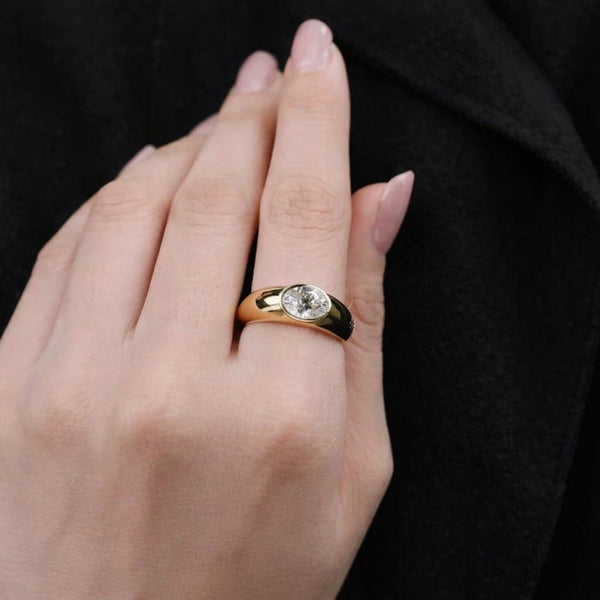 oval ring bezel ring gold ring signet ring solitaire ring statement ring chunky ring dome ring wide band ring oval stone ring polished ring comfort fit ring